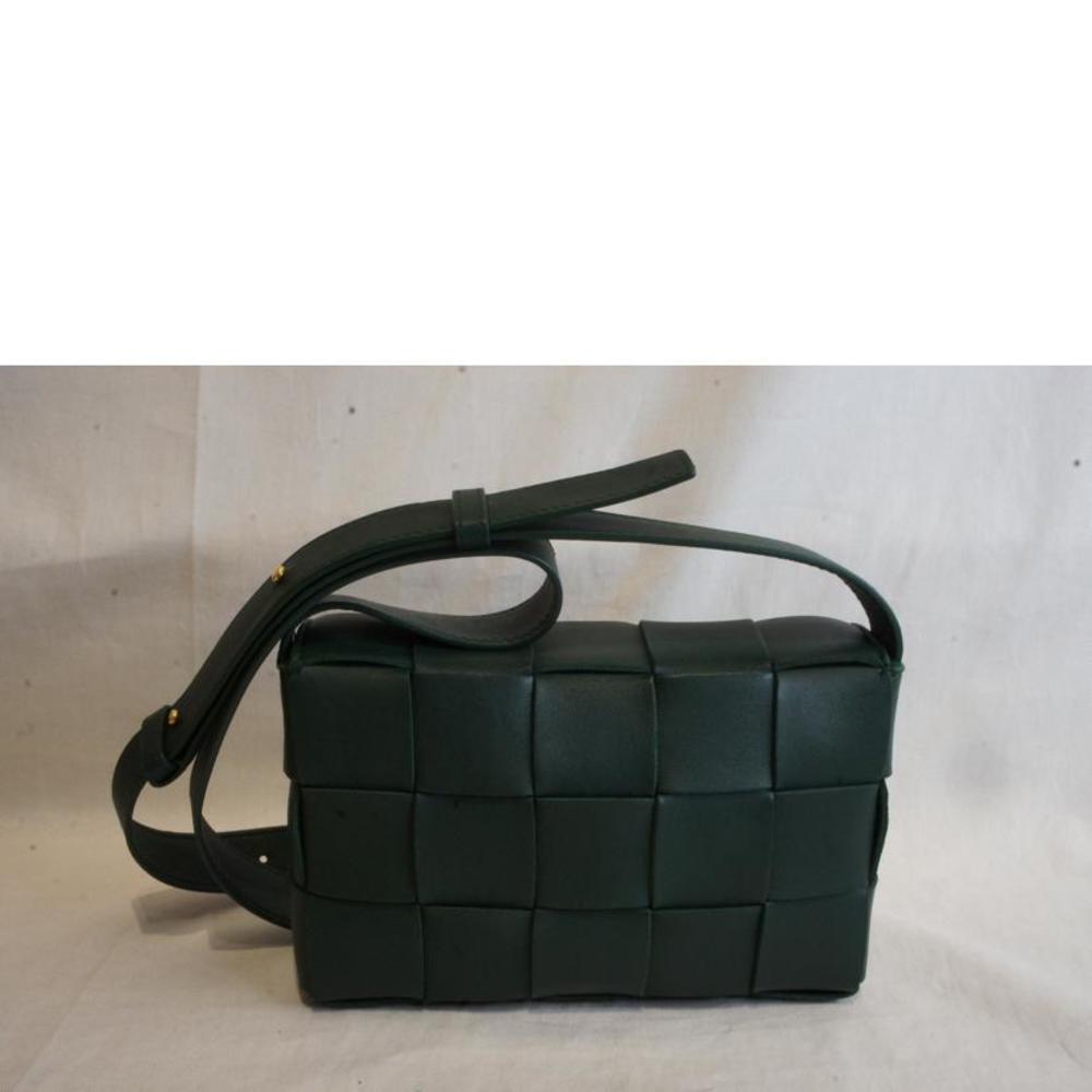 Bottega Veneta Shoulder Green Intrecciato Cassette